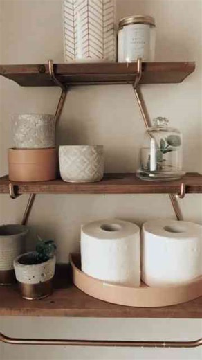 Minimal Bathroom Shelf Decor Small Space Organization