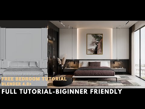 [FULL TUTORIAL] How to make Photorealiatic Bedroom render from Scratch in Blender 4.0+ || cycles