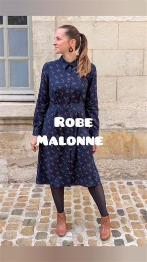 4.9K views · 99 reactions | Offre de lancement en fin de vidéo  La voilà votre robe de l'automne !! ❤️  Féminine  Élégante  Confortable Le patron de la robe MALONNE est disponible au format PDF La pochette arrivera pour le salon CSF et sera disponible ensuite sur la boutique ☺️ #annarosepatterns #robemalonne #patronrobechemise #robedautomne #sewingadress | Anna Rose patterns | Facebook