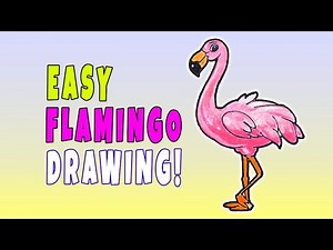 The Easiest Way to Draw a FLAMINGO for Kids
