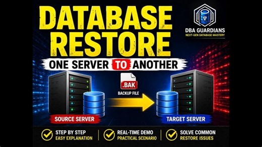 Database Restore from One Server to Another | DBA Real-Time Scenario | SQL DBA Course | | DBA GUARDIANS