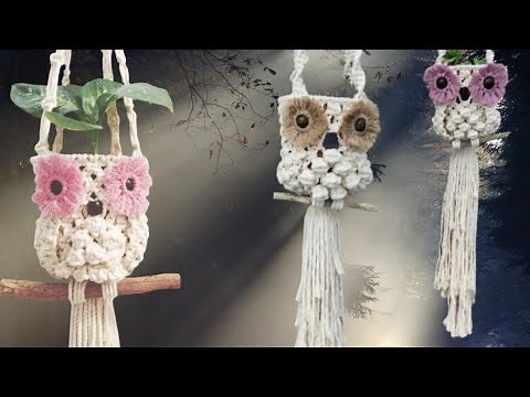 How to Make Macrame Owl Plant Hanger | How Much Cord is Needed for a Macrame Owl | Macrame Owl 🦉