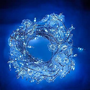 Snowflake Fairy String Lights, 10ft 200 Led Firecracker Cluster Starry String Lights, Indoor Outdoor Lights Battery Powered Waterproof, Window Bedroom Patio Wedding Christmas Tree Decoration(White)