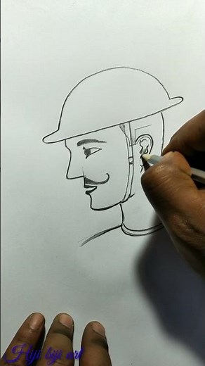 turn 4 5 into a soldier face drawing/Army soldier drawing/#shorts/#army drawing/speed sketch drawing