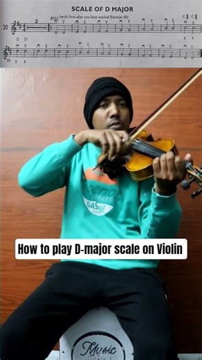 How to play D-major scale on Violin #music #youtubeshorts #violintune #ytshort