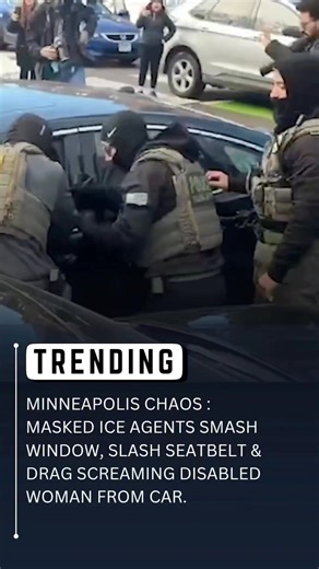 SLASH SEATBELT → DRAG SCREAMING DISABLED U.S. CITIZEN FROM HER CAR!! Aliya Rahman (autistic, brain injury survivor) was just driving to her DOCTOR in Minneapolis when this nightmare unfolded. She begged "I'm disabled! I'm trying to go to the doctor!" Ignored, yanked out, bound like an animal. The footage is raw, terrifying, and exploding nationwide. Is this acceptable in America? Watch if you dare. Drop 😡 if outraged, comment: Should ICE face consequences? SHARE to wake up more people this coul