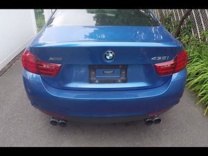 BMW 435i F32 N55 AWE Quad Tip Exhaust Sound Clips Before Downpipe Install