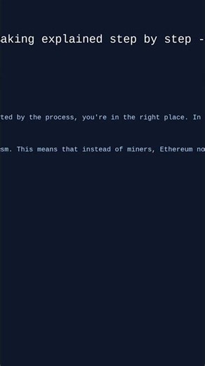 Ethereum staking explained step by step - 2026 Guide
