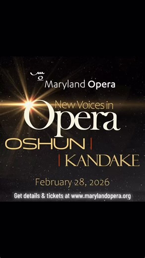 We are thrilled to present New Voices in Opera, our newest initiative to bring fresh operatic works to the Maryland Opera stage! 🤩 Our inaugural production on February 28 features two new operas composed by @_klavia (Oshun) and @tim_amukele_music (Kandake) with libretto by our very own Director of New Voices in Opera @jarrodleeopera! Get more details and tickets at www.marylandopera.org | Maryland Opera