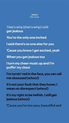 Jealous - Nick Jonas (Lyrics)