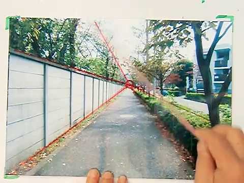 風景写真で見る１点透視図法を、インターネット絵画教室３分動画で解説