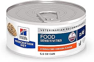 Amazon.com : Hill's Prescription Diet z/d Skin/Food Sensitivities Hydrolyzed Wet Cat Food, Veterinary Diet, 5.5 oz. Cans, 24-Pack : Pet Herbal Supplements : Pet Supplies