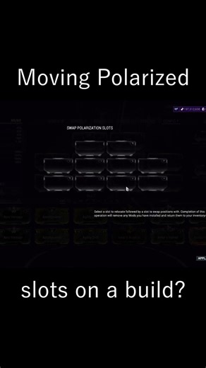 Move polarized slots in Warframe! #shorts #warframe #gaming #wfcc #warframecommunity #guide