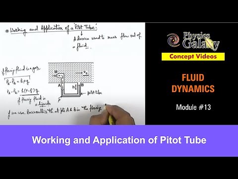 Class 11 Physics | Fluid Dynamics | #13 Working and Application of Pitot Tube | For JEE & NEET