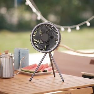 [Hot Item] Desktop USB Rechargeable Fan Portable Outdoor LED Ceiling Camping Light Fans