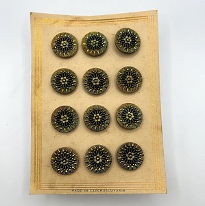 Vintage Czech Glass Buttons - Etsy