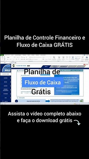 ✅Planilha de Fluxo de Caixa e Controle Financeiro Grátis