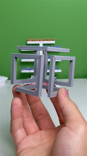 3d printed INFINITY CUBE ♾️ #3dprinting #3dprinted #illusion #viral #fypシ #foryou