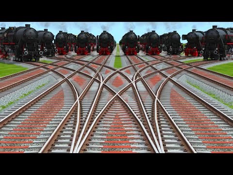 All Steam Trains Running ✈️At Bumpy Curves Railroad Tracks X Railroad Tracks|| Train Simulator