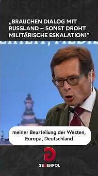 We Need Dialogue with Russia – Otherwise We Face Military Escalation! #Dialogue #Russia #diplomacy
