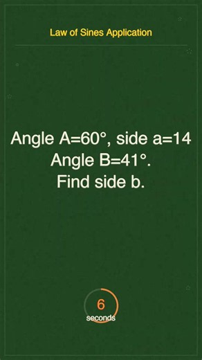 Solve Law of Sines Application before the countdown ends ⏱️ Go!