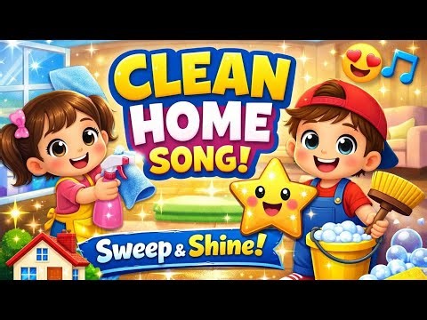 Clean Home Song for Kids 🧹 | Fun Cleaning Rhyme | Good Habits Song ⭐