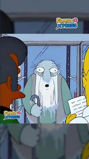 😱 Homer discovers a frozen man at the Kwik-E-Mart