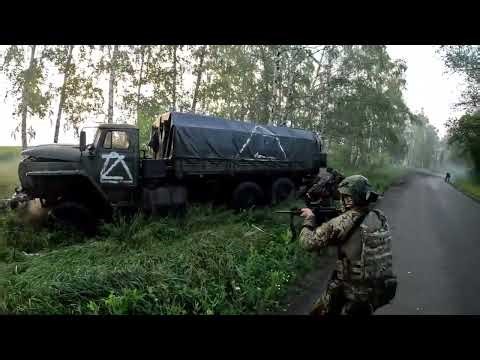 Chechen Soldiers Ambush a Russian Supply truck in Belgorod