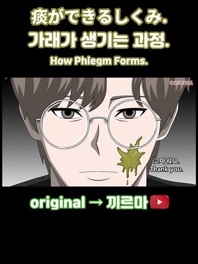 가래가 생기는 과정 | 호흡기 방어 작용 애니메이션