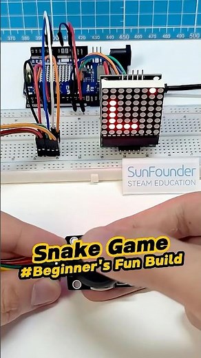 Arduino Snake Game That Gets Faster! ⚡🐍 #arduino #arduinoproject