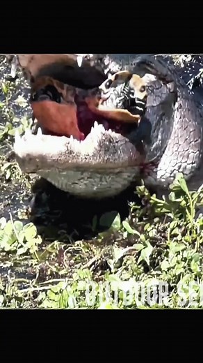 Close-Up of an Alligator in Its Natural Habitat