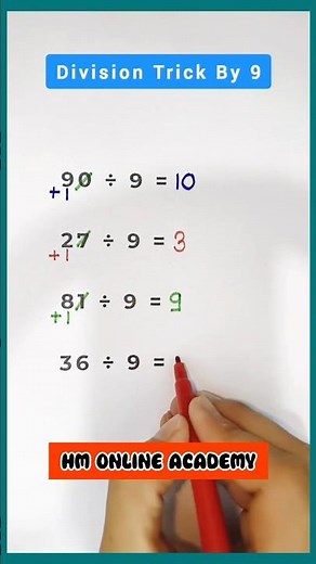 🚀 Divide by 9 in Seconds 🤯 | Fast Math Trick #shorts