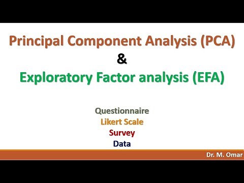 Principal Component Analysis PCA Exploratory Factor Analysis EFA