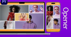 Minimalistic Split Screen Slideshow MOGRT