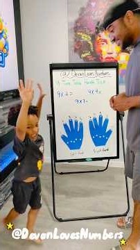 My 4-Year-Old Teaches the 9 Times Table Hand Trick! 👐🏽#devanlovesnumbers #mathstricks