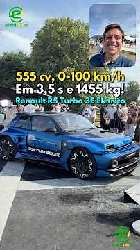 555 hp, 0-60 mph in 3.5s, and 3,208 lbs! Renault R5 Turbo 3E Electric⚡