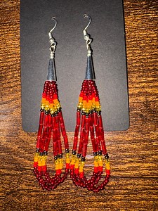 Native American Seed Bead Loop Earrings - Etsy