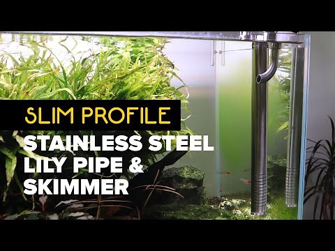 Slim Profile Stainless Steel Lily Pipes with Surface Skimmer | Review and Comparison Versus Video