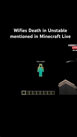 When Wifies Death was mentioned in Minecraft Live😢 #minecraft #wifies #unstablesmp #minecraftlive