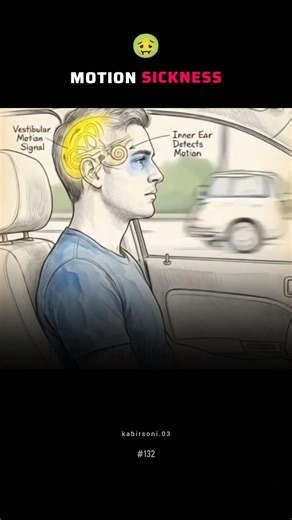 Why Motion Sickness Happens? 🤯 | Travel Vomit Explained 🚗 #facts #science #motionsickness