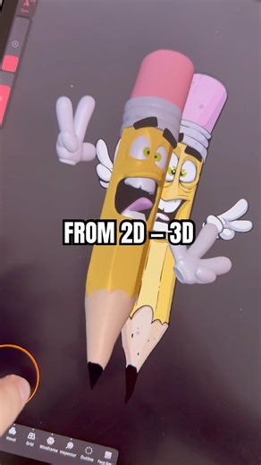 Feeling like magic turning my 2D illo to a 3D sculpt. #drawing #3dart #3dmodel #conceptdraw