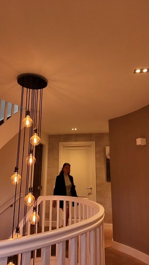 MotionAware might just be her favorite new feature — and we get why 💡 With the new Bridge Pro, your Hue lights become motion aware: they turn on when you walk by, and stay off when your pet does. Smart, subtle, and so Hue. #PhilipsHue #BridgePro #SmartLighting | Philips Hue