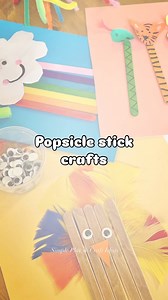 🍭✂️🎨 Adorable popsicle stick ideas… #kidsactivities #popsiclesticks | Simple play & craft ideas