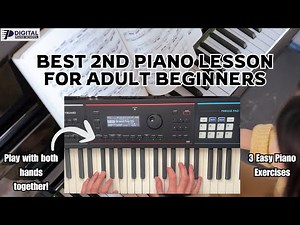 Easy 2nd Piano Lesson for Adult Beginners - Playing With Both Hands Together