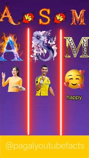 🔥 A vs S vs M – Which Name Wins? #shorts #trending