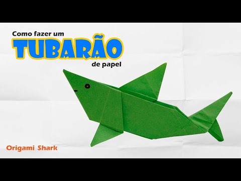 Como fazer um tubarão de papel | How to make an origami shark