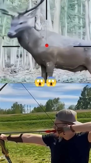 Perfect Heart Shot on a Giant Deer | Bow Hunting Skills 🦌🏹#bowhunting #deerhunting #huntingvid