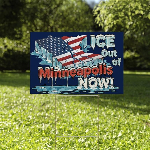 Free Minnesota Abolish ICE Yard Sign, Political Bumper Sticker, FDT Yard Sign JDJR10 - Etsy