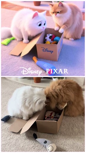 If Teddie & Casper were in a movie #disney #disneypixar #movie #movieclip #catsoftiktok #CapCut