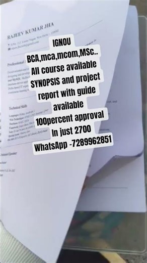 synopsis and project report with guide in just 2700